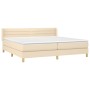 Boxspringbett mit cremefarbener Stoffmatratze 200x200 cm von , Betten und Lattenroste - Ref: Foro24-3130382, Preis: 594,99 €,...