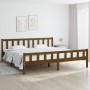 Estructura de cama madera maciza marrón miel 160x200 cm de , Camas y somieres - Ref: Foro24-810692, Precio: 129,53 €, Descuen...