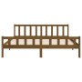 Estructura de cama madera maciza marrón miel 160x200 cm de , Camas y somieres - Ref: Foro24-810692, Precio: 129,53 €, Descuen...