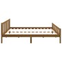 Estructura de cama madera maciza marrón miel 160x200 cm de , Camas y somieres - Ref: Foro24-810692, Precio: 129,53 €, Descuen...