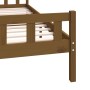 Estructura de cama madera maciza marrón miel 160x200 cm de , Camas y somieres - Ref: Foro24-810692, Precio: 129,53 €, Descuen...