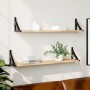 Wall shelves 2 units engineered wood Sonoma oak 80x15x15.5cm by , Shelves and shelves - Ref: Foro24-836329, Price: 29,11 €, D...