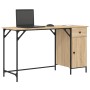 Engineered wood computer desk Sonoma oak 131x48x75cm by , Desks - Ref: Foro24-836219, Price: 89,38 €, Discount: %