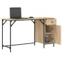 Engineered wood computer desk Sonoma oak 131x48x75cm by , Desks - Ref: Foro24-836219, Price: 89,38 €, Discount: %