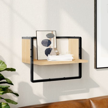 Wall shelf with Sonoma oak bar 40x25x30 cm by , Shelves and shelves - Ref: Foro24-836284, Price: 15,86 €, Discount: %