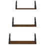 Wall shelves 3 pcs engineered wood brown oak by , Shelves and shelves - Ref: Foro24-836322, Price: 20,61 €, Discount: %