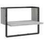 Sonoma gray wall shelf with bar 40x25x30 cm by , Shelves and shelves - Ref: Foro24-836286, Price: 16,02 €, Discount: %