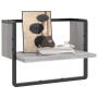 Sonoma gray wall shelf with bar 40x25x30 cm by , Shelves and shelves - Ref: Foro24-836286, Price: 16,02 €, Discount: %