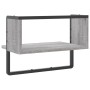 Sonoma gray wall shelf with bar 40x25x30 cm by , Shelves and shelves - Ref: Foro24-836286, Price: 16,02 €, Discount: %