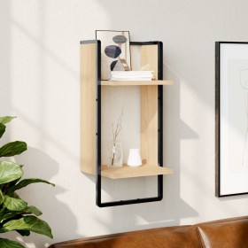 Wall shelf with Sonoma oak bar 30x25x65 cm by , Shelves and shelves - Ref: Foro24-836299, Price: 21,84 €, Discount: %