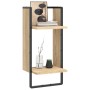 Wall shelf with Sonoma oak bar 30x25x65 cm by , Shelves and shelves - Ref: Foro24-836299, Price: 21,86 €, Discount: %