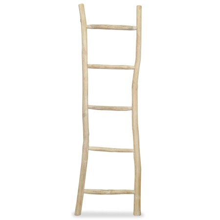 Escalera toallero con 5 peldaños teca 45x150 cm natural de vidaXL, Toalleros - Ref: Foro24-244568, Precio: 61,84 €, Descuento: %