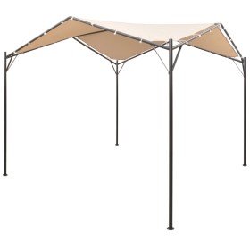 Beige steel 4x4 m gazebo by vidaXL, Tents and gazebos - Ref: Foro24-43167, Price: 225,99 €, Discount: %