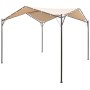 Cenador 4x4 m de acero beige de vidaXL, Carpas y cenadores - Ref: Foro24-43167, Precio: 226,29 €, Descuento: %