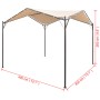 Cenador 4x4 m de acero beige de vidaXL, Carpas y cenadores - Ref: Foro24-43167, Precio: 226,29 €, Descuento: %