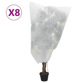 Cubiertas para plantas con cordón 8 uds 70 g/m² 0,8x0,8 m de , Accesorios de jardinería - Ref: Foro24-3203515, Precio: 25,99 ...