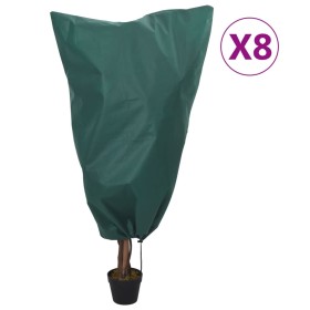 Plant covers with cord 8 pcs 70 g/m² 0.8x1 m by , Gardening accessories - Ref: Foro24-3203536, Price: 27,99 €, Discount: %