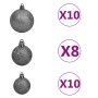 Artificial Christmas tree with hinges 300 LED and balls 240 cm by , Christmas trees - Ref: Foro24-3210500, Price: 228,40 €, D...