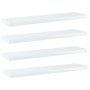 Shelf shelving unit 4 units plywood glossy white 40x10x1.5cm by , Shelves - Ref: Foro24-805132, Price: 17,24 €, Discount: %