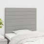 Headboards 2 units of light gray fabric 90x5x78/88 cm by , Headboards and footboards - Ref: Foro24-3116454, Price: 54,99 €, D...