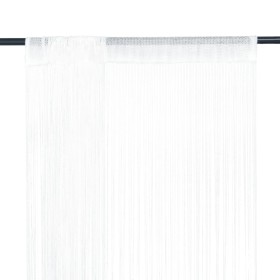 Fringe curtains 2 pieces 100x250 cm white by vidaXL, Curtains and curtains - Ref: Foro24-132398, Price: 18,61 €, Discount: %