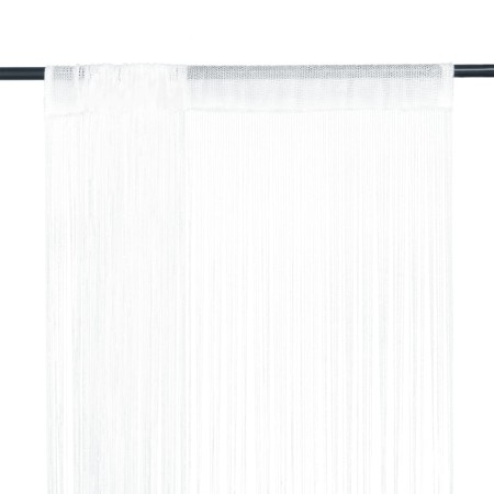 Cortinas de flecos 2 piezas 100x250 cm blancas de vidaXL, Cortinas y visillos - Ref: Foro24-132398, Precio: 18,99 €, Descuent...