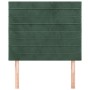 Headboards 2 units of dark green velvet 90x5x78/88 cm by , Headboards and footboards - Ref: Foro24-3116511, Price: 66,61 €, D...