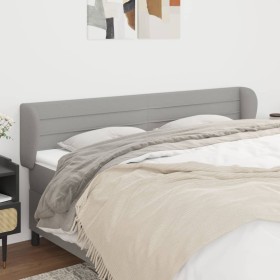 Light gray fabric headboard 183x23x78/88 cm by , Headboards and footboards - Ref: Foro24-3117298, Price: 63,42 €, Discount: %