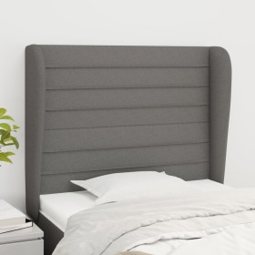 Cabecero con orejas de tela gris oscuro 93x23x118/128 cm de , Cabeceros y pies de cama - Ref: Foro24-3118079, Precio: 70,48 €...