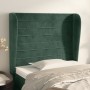 Headboard with dark green velvet ears 93x23x118/128 cm by , Headboards and footboards - Ref: Foro24-3118135, Price: 77,40 €, ...