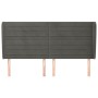 Headboard with dark gray velvet ears 203x23x118/128 cm by , Headboards and footboards - Ref: Foro24-3118163, Price: 141,24 €,...