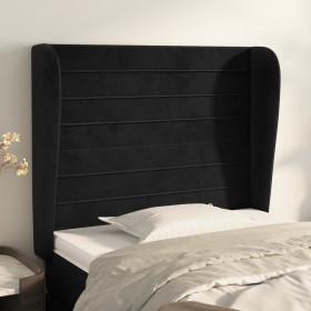 Cabecero con orejas de terciopelo negro 103x23x118/128 cm de , Cabeceros y pies de cama - Ref: Foro24-3118140, Precio: 74,99 ...