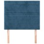 Headboards 2 units of dark blue velvet 100x5x78/88 cm by , Headboards and footboards - Ref: Foro24-3116518, Price: 68,98 €, D...