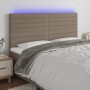 Cabecero con luces LED tela gris taupe 180x5x118/128 cm de , Cabeceros y pies de cama - Ref: Foro24-3122582, Precio: 131,79 €...