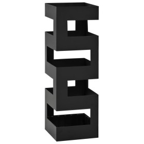 Black steel Tetris design umbrella stand by vidaXL, umbrella stands - Ref: Foro24-246794, Price: 31,52 €, Discount: %