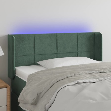 Dark green velvet LED headboard 93x16x78/88 cm by , Headboards and footboards - Ref: Foro24-3123275, Price: 57,99 €, Discount: %