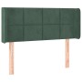 Cabecero con LED de terciopelo verde oscuro 93x16x78/88 cm de , Cabeceros y pies de cama - Ref: Foro24-3123275, Precio: 57,99...