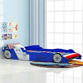 Bed in the shape of a racing car for children blue 90x200 cm by vidaXL, Cribs and beds for children - Ref: Foro24-244465, Pri...