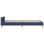 Estructura de cama con cabecero de tela azul 90x190 cm de , Camas y somieres - Ref: Foro24-3125104, Precio: 163,01 €, Descuen...