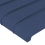 Estructura de cama con cabecero de tela azul 90x200 cm de , Camas y somieres - Ref: Foro24-3125112, Precio: 155,96 €, Descuen...