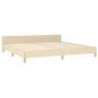 Estructura de cama con cabecero de tela color crema 200x200 cm de , Camas y somieres - Ref: Foro24-3125167, Precio: 247,89 €,...