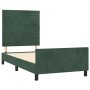 Estructura cama con cabecero terciopelo verde oscuro 100x200 cm de , Camas y somieres - Ref: Foro24-3125803, Precio: 156,71 €...