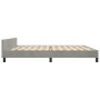 Light gray velvet bed frame with headboard 200x200cm by , Beds and slatted bases - Ref: Foro24-3125836, Price: 246,26 €, Disc...