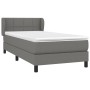 Box spring bed with dark gray fabric mattress 80x200 cm by , Beds and slatted bases - Ref: Foro24-3126198, Price: 271,43 €, D...