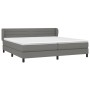 Cama box spring con colchón tela gris oscuro 200x200 cm de , Camas y somieres - Ref: Foro24-3126350, Precio: 534,17 €, Descue...