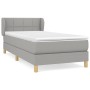 Cama box spring con colchón tela gris claro 90x200 cm de , Camas y somieres - Ref: Foro24-3126773, Precio: 310,04 €, Descuent...