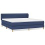 Cama box spring con colchón tela azul 180x200 cm de , Camas y somieres - Ref: Foro24-3126907, Precio: 517,32 €, Descuento: %