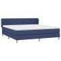 Cama box spring con colchón tela azul 180x200 cm de , Camas y somieres - Ref: Foro24-3126907, Precio: 517,32 €, Descuento: %