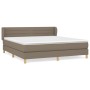 Cama box spring con colchón tela gris taupe 180x200 cm de , Camas y somieres - Ref: Foro24-3126905, Precio: 569,84 €, Descuen...