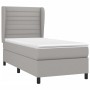 Cama box spring con colchón tela gris claro 90x200 cm de , Camas y somieres - Ref: Foro24-3128013, Precio: 358,92 €, Descuent...